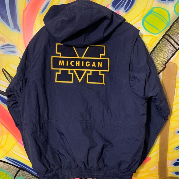 Nike Other - Vintage Team Nike Michigan Logo Hooded Parka Sz XL